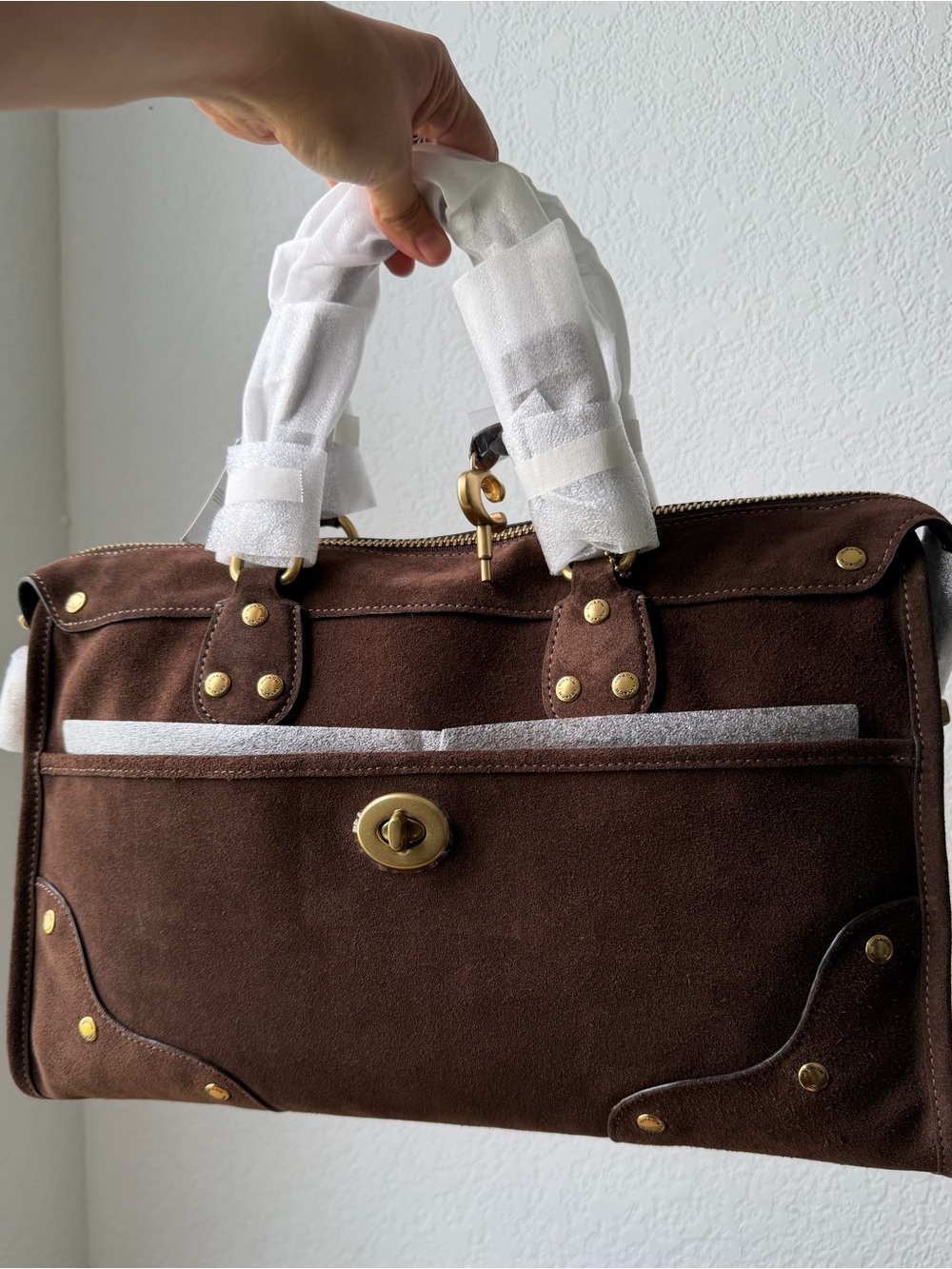 Coach Rhyder 38 Suede Bag